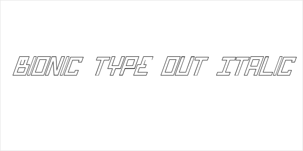Bionic Type Out Italic Logo