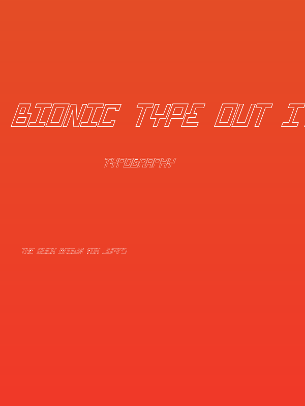 Bionic Type Out Italic Poster