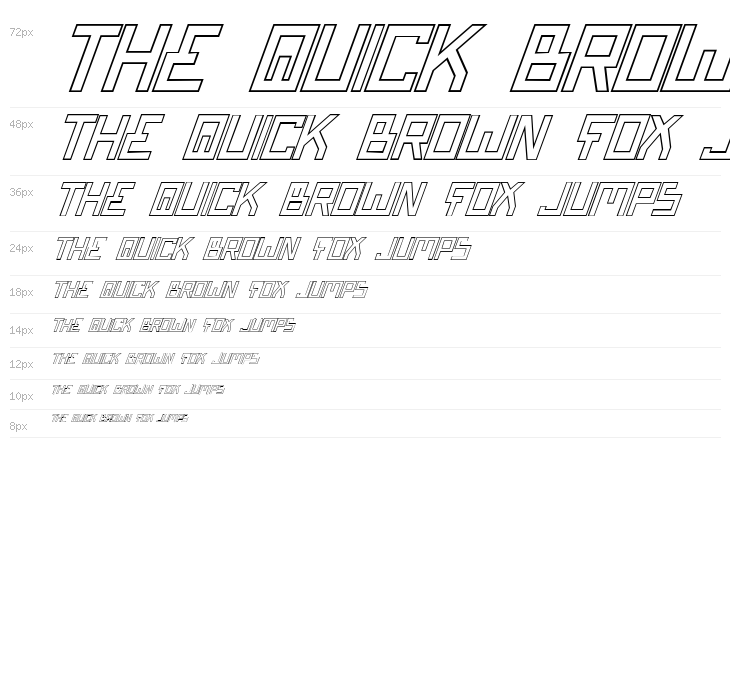 Bionic Type Out Italic Waterfall