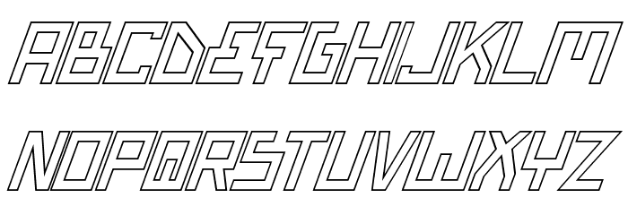 Bionic Type Out Italic Font LOWERCASE