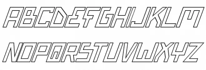 Bionic Type Out Italic Font LOWERCASE