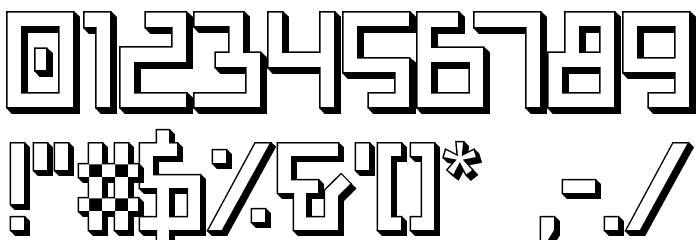 Bionic Type Shadow Font OTHER CHARS