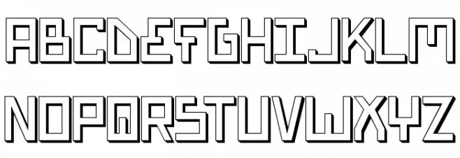 Bionic Type Shadow フォント 大文字