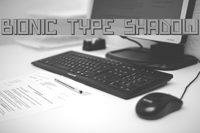 Bionic Type Shadow Font examples