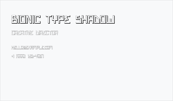Bionic Type Shadow Business Card