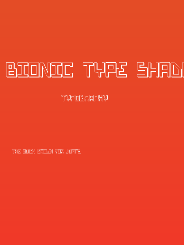 Bionic Type Shadow Poster