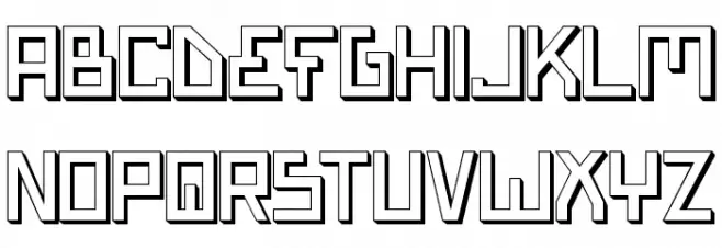 Bionic Type Shadow フォント 小文字