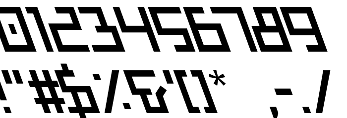 Bionic Type Slant Font OTHER CHARS