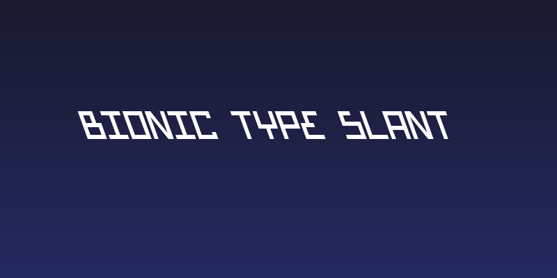 Bionic Type Slant Social Header