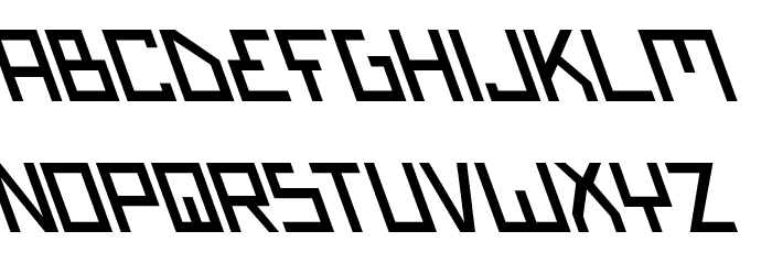 Bionic Type Slant Font LOWERCASE