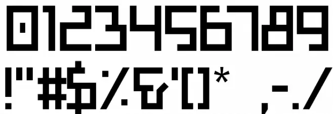 Bionic Type Font OTHER CHARS