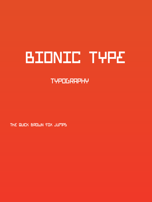Bionic Type Poster