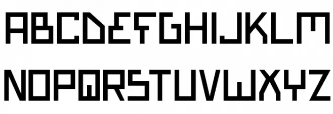 Bionic Type Schriftart Kleinbuchstaben