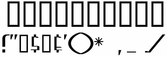 Bionic Font OTHER CHARS