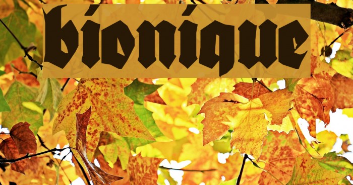 Bionique Font examples