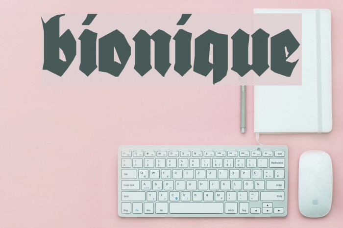 Bionique Font examples