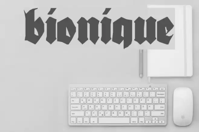 Bionique Font examples