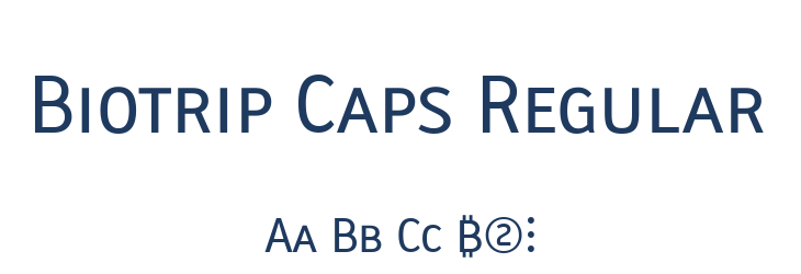 Biotrip Caps Regular Font Preview