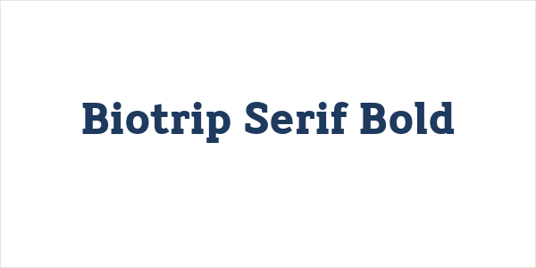 Biotrip Serif Bold Logo
