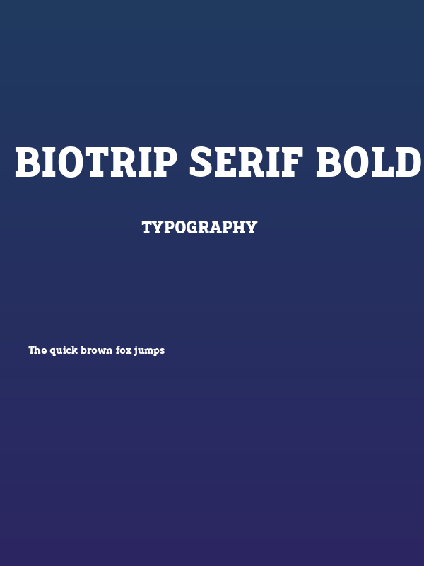 Biotrip Serif Bold Poster