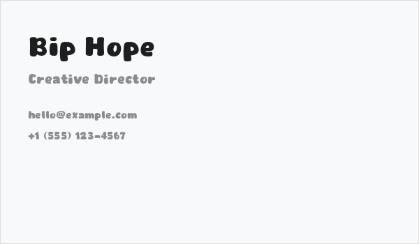 Bip Hope Business Card