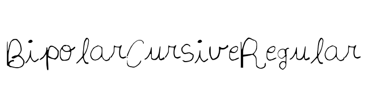 BipolarCursiveRegular  Free Fonts Download