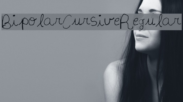 BipolarCursiveRegular Font examples