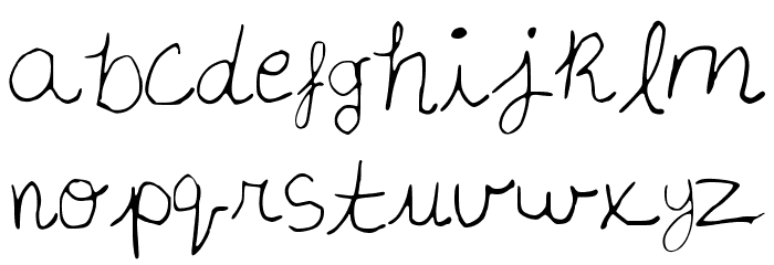 BipolarCursiveRegular Font LOWERCASE