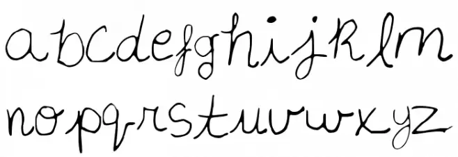 BipolarCursiveRegular Font LOWERCASE