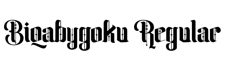 Biqabygoku Regular  font caratteri gratis