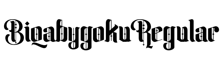 Biqabygoku Regular  font caratteri gratis