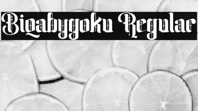 Biqabygoku Regular Font examples