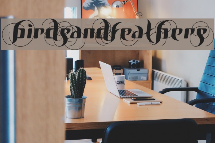 BirDSAnDFEatHerS Font examples