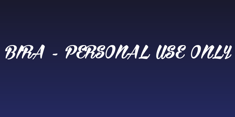 Bira - PERSONAL USE ONLY Social Header