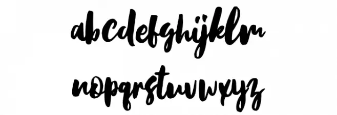 BirabellaScript Caratteri MINUSCOLO