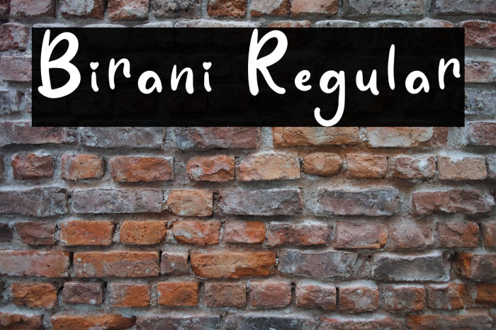 Birani Regular Caratteri examples