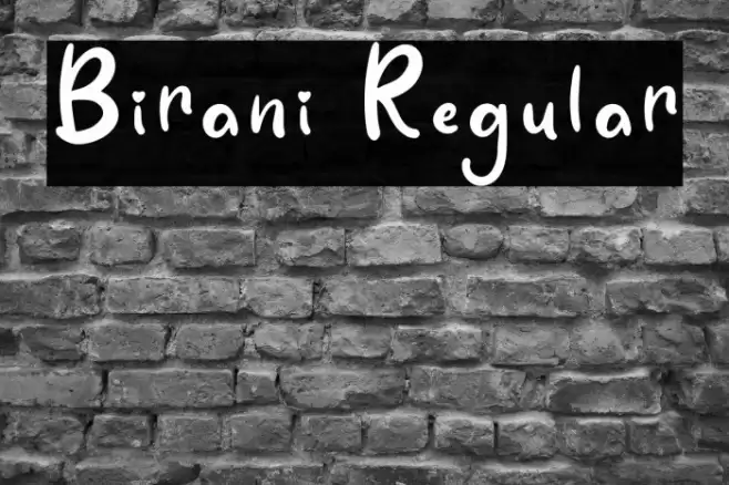 Birani Regular फ़ॉन्ट examples
