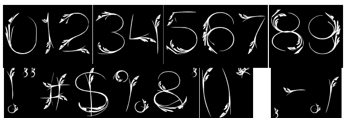 Bird Feather-Inverse Font OTHER CHARS