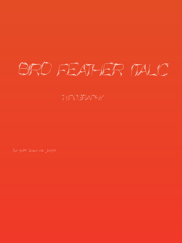 Bird Feather Italic Poster