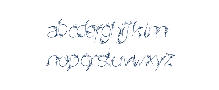 Bird Feather Italic Lowercase