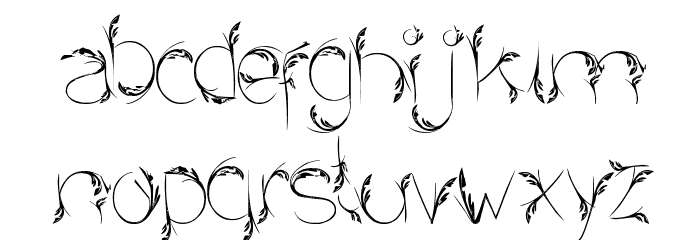Bird Feather Font LOWERCASE