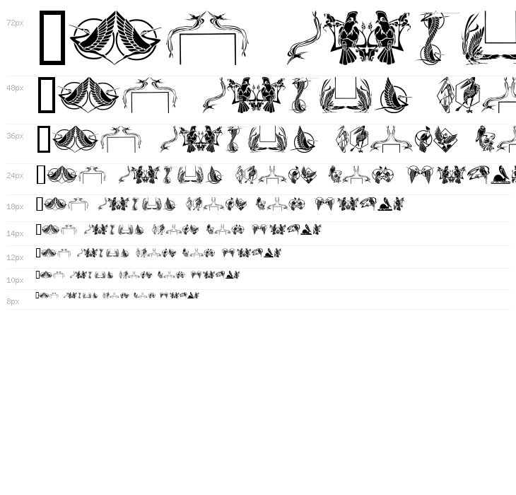 Bird Stencil Design Waterfall