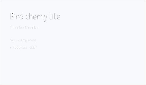 Bird cherry lite Business Card