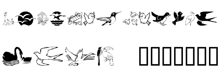 BirdArt Font LOWERCASE