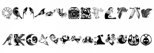 BirdSymbols Fonte MAIÚSCULAS