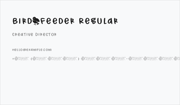 Bird_Feeder Regular Business Card