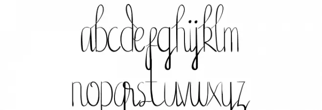 Birdella Demo Schriftart Kleinbuchstaben