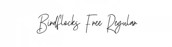 Birdflocks Free Regular Schriftart