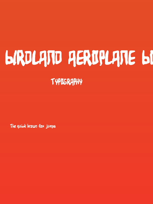 Birdland Aeroplane Bold Poster