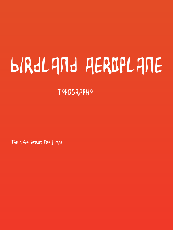 Birdland Aeroplane Poster